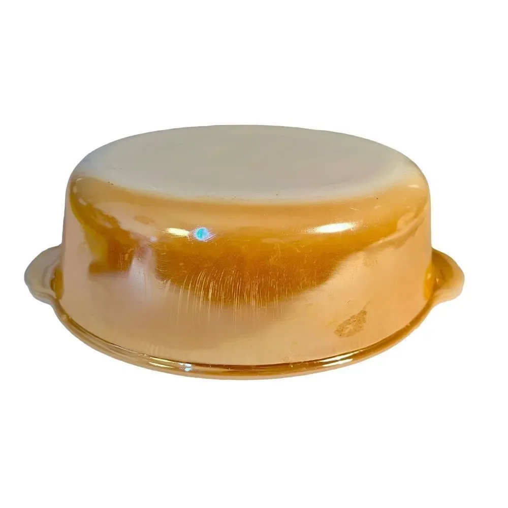 Vintage Pyrex FIRE KING Peach Lusterware 1-1/2 Qt. Casserole Dish #467 READ